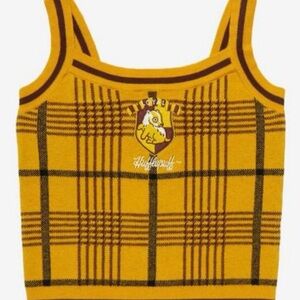 Harry Potter Golden Yellow and Brown Knit Tank Top